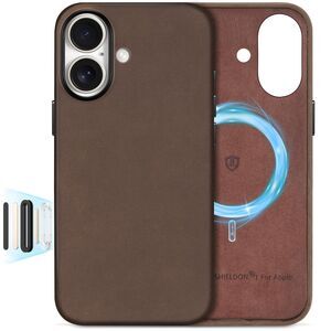 Top Grain Crazy Horse Leather Case For IPhone 16 6.1", 20I-171PH009